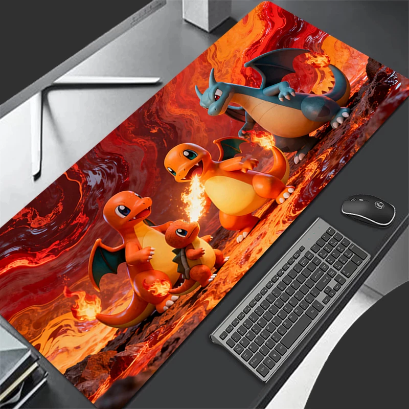 Mouse Pad Pokemon Gamers Computer Extended Game Big Mousepad Mini Pc Laptop Desk Mouse Mat Gaming Keyboard Rubber Durable Carpet