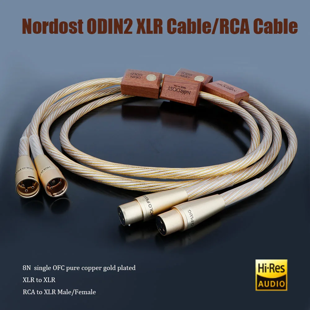 Pair Nordost ODIN2 Gold RCA cable XLR Cable 8N OCC OFC Pure Copper Gold Reference Interconnects Wire Audiophile For Amplifier CD