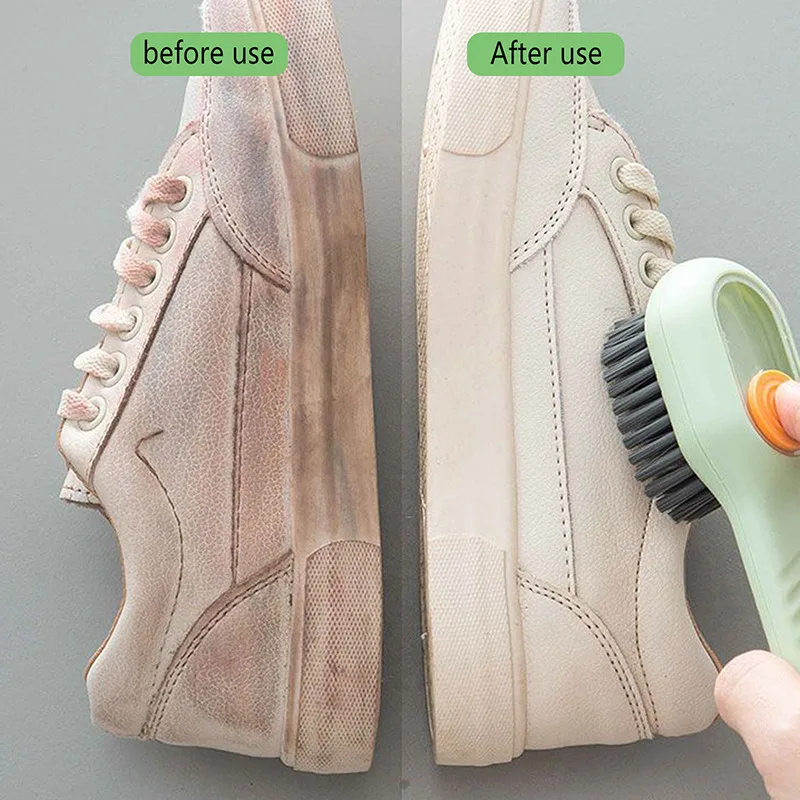 1pcs Multifunction Shoe Brush Soft Bristled Liquid Filled Up Wash Shoe Cleaning Tools Clothes Board Clean Kitchen Accessories