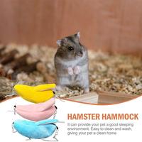 Banana Shaped Cotton Hammock - Hanging Bed for Hamsters, Dwarf Rabbits & Small Pets, Cozy Hanging Nest & Sleeping Bag