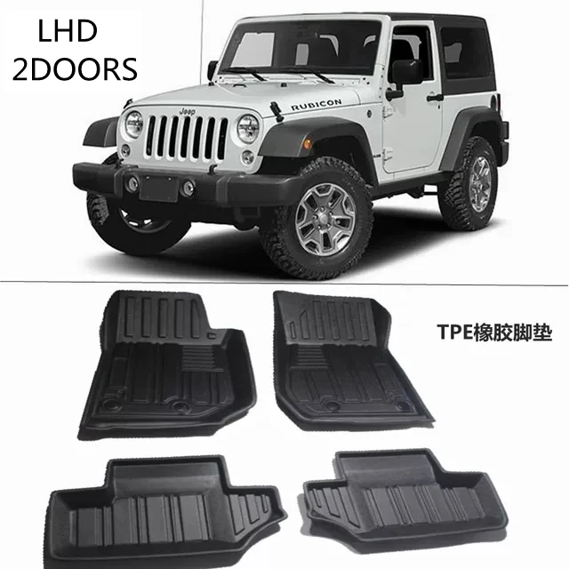 Use for JK JEEP Wrangler Sahara Rubicon Car carpet JK car floor mat JK trunk mat JEEP Wrangler JK Rubicon waterproof floor mats