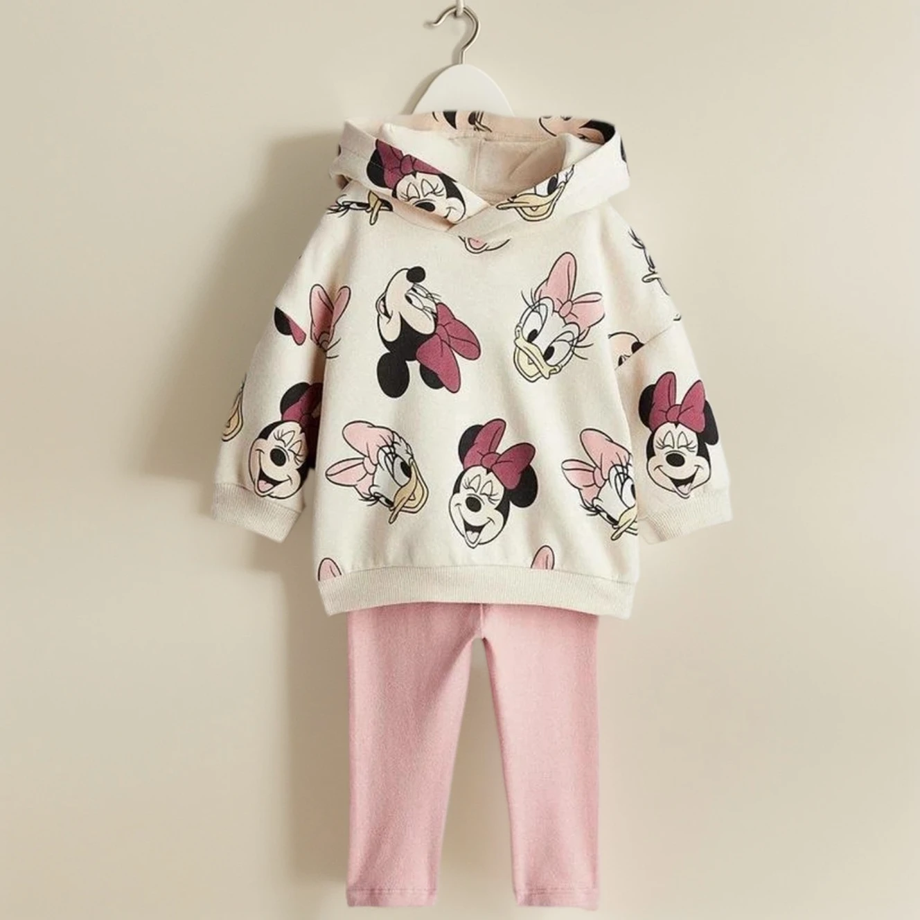 أزياء ديزني ميني ماوس الاطفال مقنعين 2 قطعة الدعاوى الخريف عارضة العصرية طفل الملابس ل 0-6 سنة طفل الفتيات الملابس #2