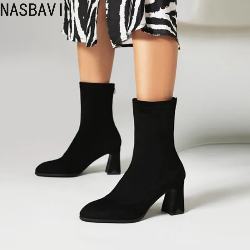 ผู้หญิงฤดูใบไม้ร่วง/ฤดูหนาวใหม่รองเท้ายืดหยุ่นฤดูหนาวหนา Slim รองเท้าผู้หญิงฤดูร้อนแฟชั่นสไตล์อังกฤษ