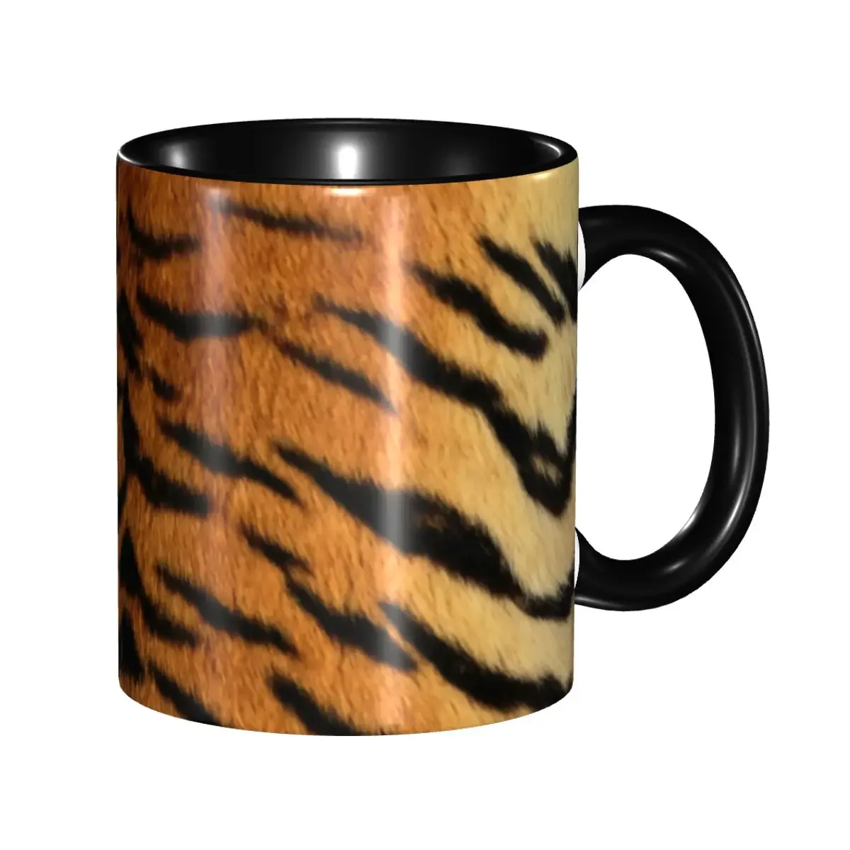 Tiger Skin Pattern Lover Coffee Mug DIY Customized Ceramic Milk Tea Mug Cup