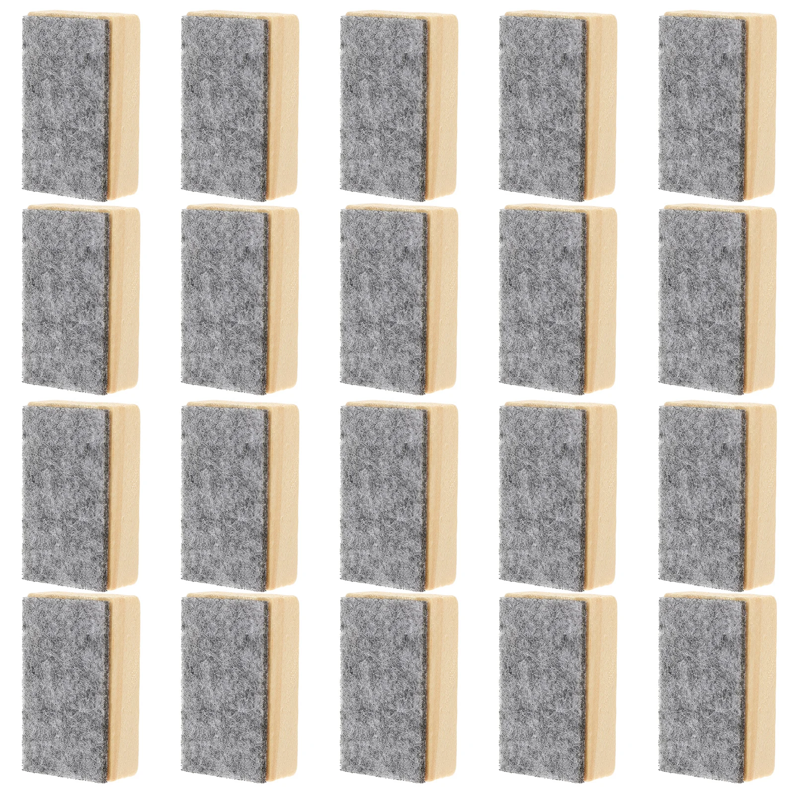 Gommes à tableau noir en feutre, 20 pièces, nettoyant pour tableau noir en bois, essuie-glace à craie sans poussière, fournitures scolaires et de classe, fournitures pour enseignants en vrac