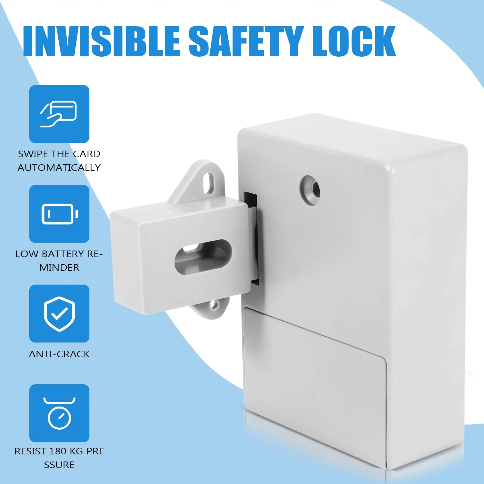 RFID Hidden Cabinet Lock Electronic Cabinet Lock for Wooden Cabinet Drawer Locker Cupboard