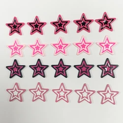 Bulk Supply 20Pcs Kawaii Double Spelling Color Pentagram Star Decor Art Charms Ornament Stationery Junk Phone Case Accessories