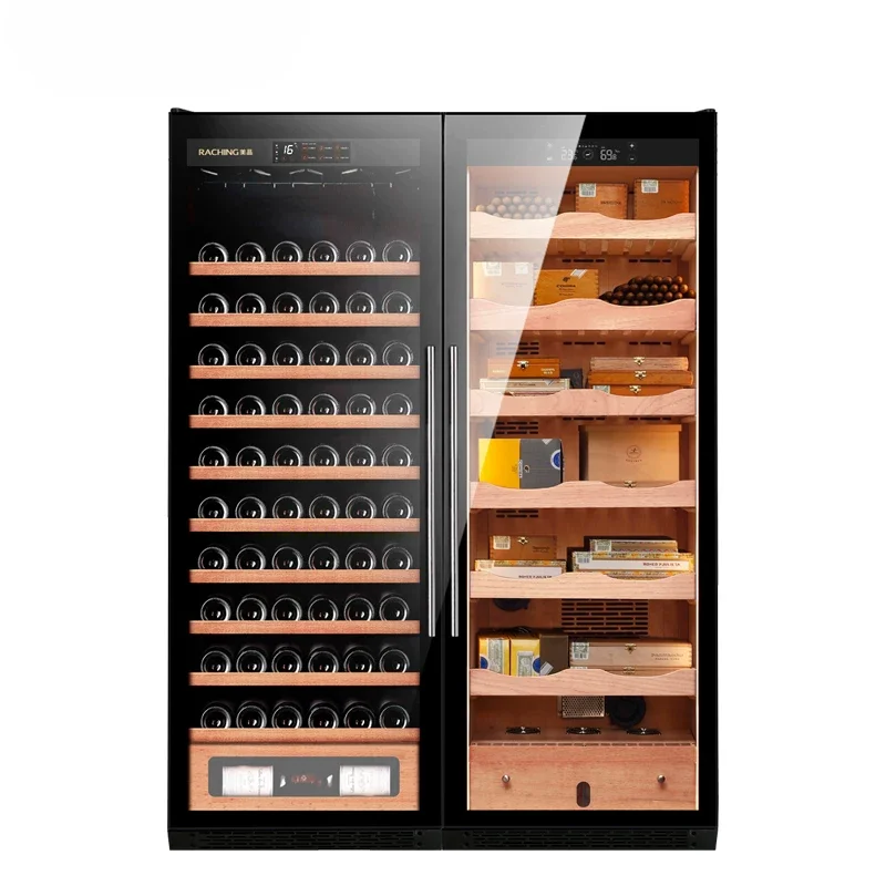 Thermostatic Wine Cabinet Frost Free Air-cooled Bar Fridge Wine Cabinet UV Resistant Glass Door Wine Cabinet image 2