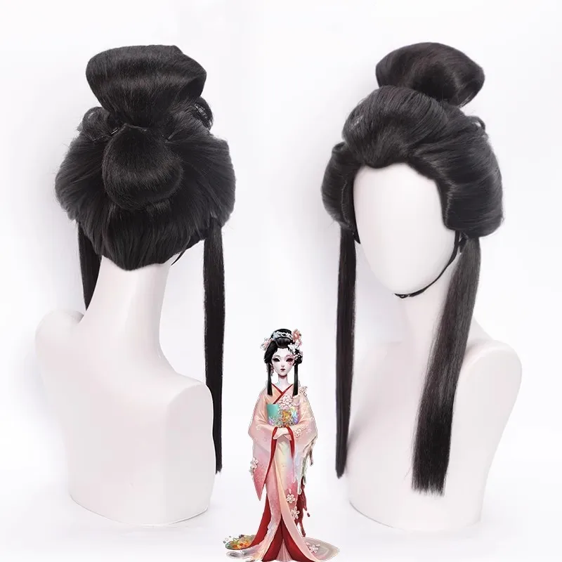 XqAnime Game Identity Ⅴ Michiko Geisha Cosplay Costume Japanese Kimono Bathrobe Skirt Wig Woman Sexy Traditional Festival Suit