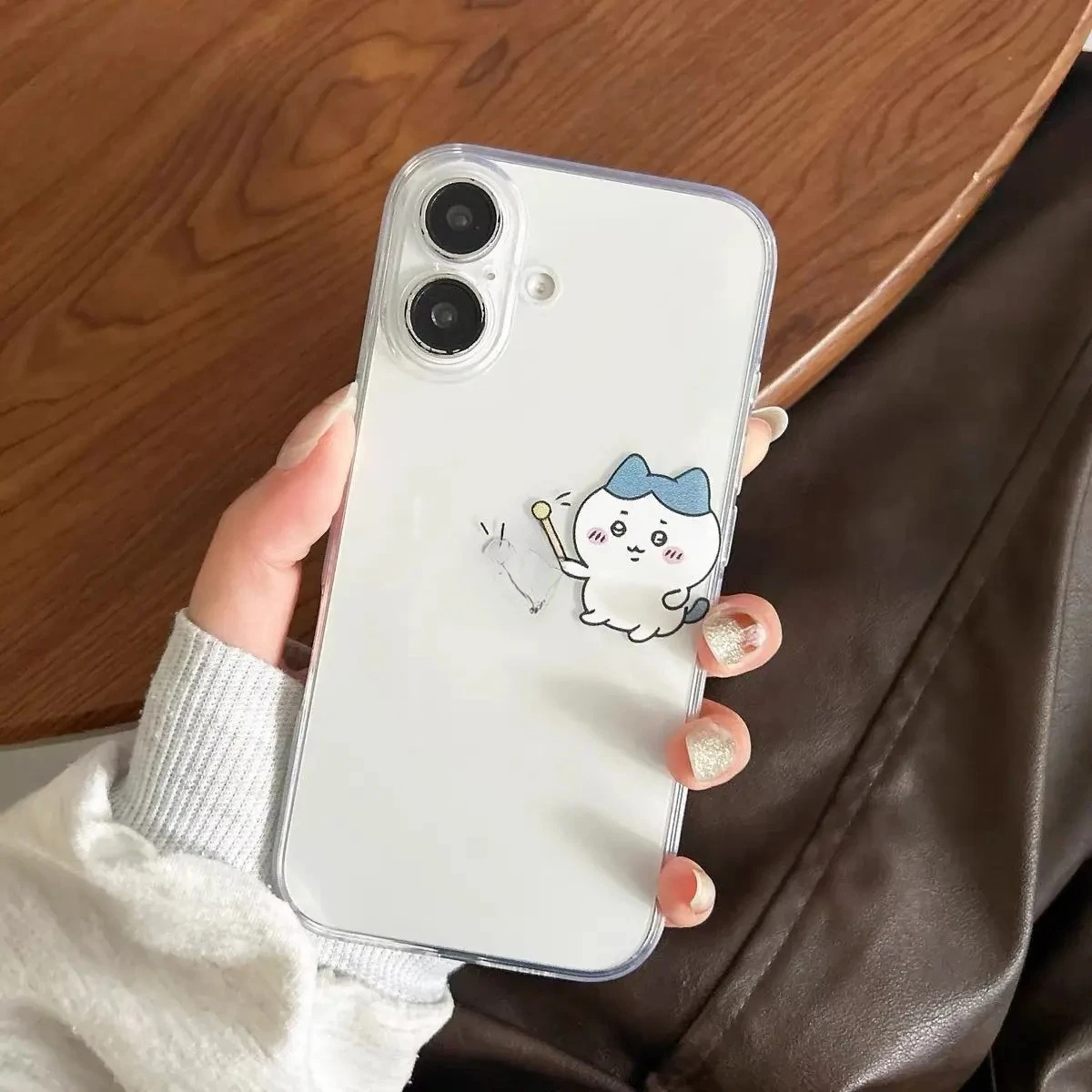 Clear Case iPhone 16 Pro Max 15- 14 -13 -12- 6 Plus Cartoon Chiikawa Hachiware Anime Cute Kawaii 3D Soft Tpu Back Cover