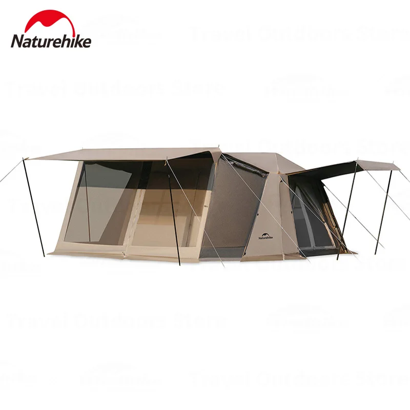 Naturehike 2024 Village 13 Upgraded Automatic Tent Outdoor Camping Quick Opening Tent With Lamp Strip Tent Multiple Modes PU2000