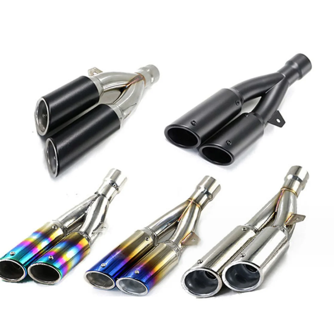 For motorcycle sports car CBR150 GSX750 NINJA400 dual exhaust universal modification Thunder exhaust pipe