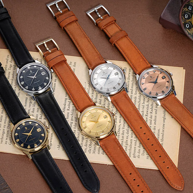 Baltany S4106 Constellation Homage Male Watch 42H Power Reserve Crosshair Layout Date Dial Luxury Retro Automatic Dress Watches