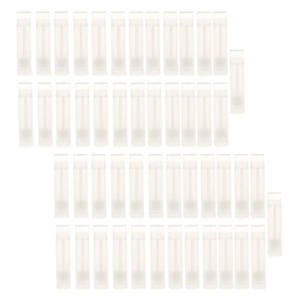 빈 립밤 튜브 투명 플라스틱 화장품 병, 수제 립글로스 튜브 및 DIY 립스틱 몰드용 11.1mm