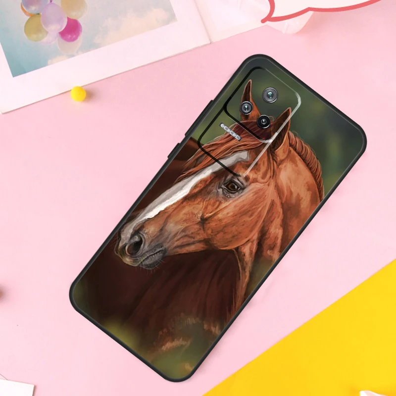 Horse Pony Painted Case For Xiaomi 13 14 Ultra 12 Lite 11T 12T 13T Pro POCO M6 Pro X6 X5 X3 F3 F5 M5s Cover