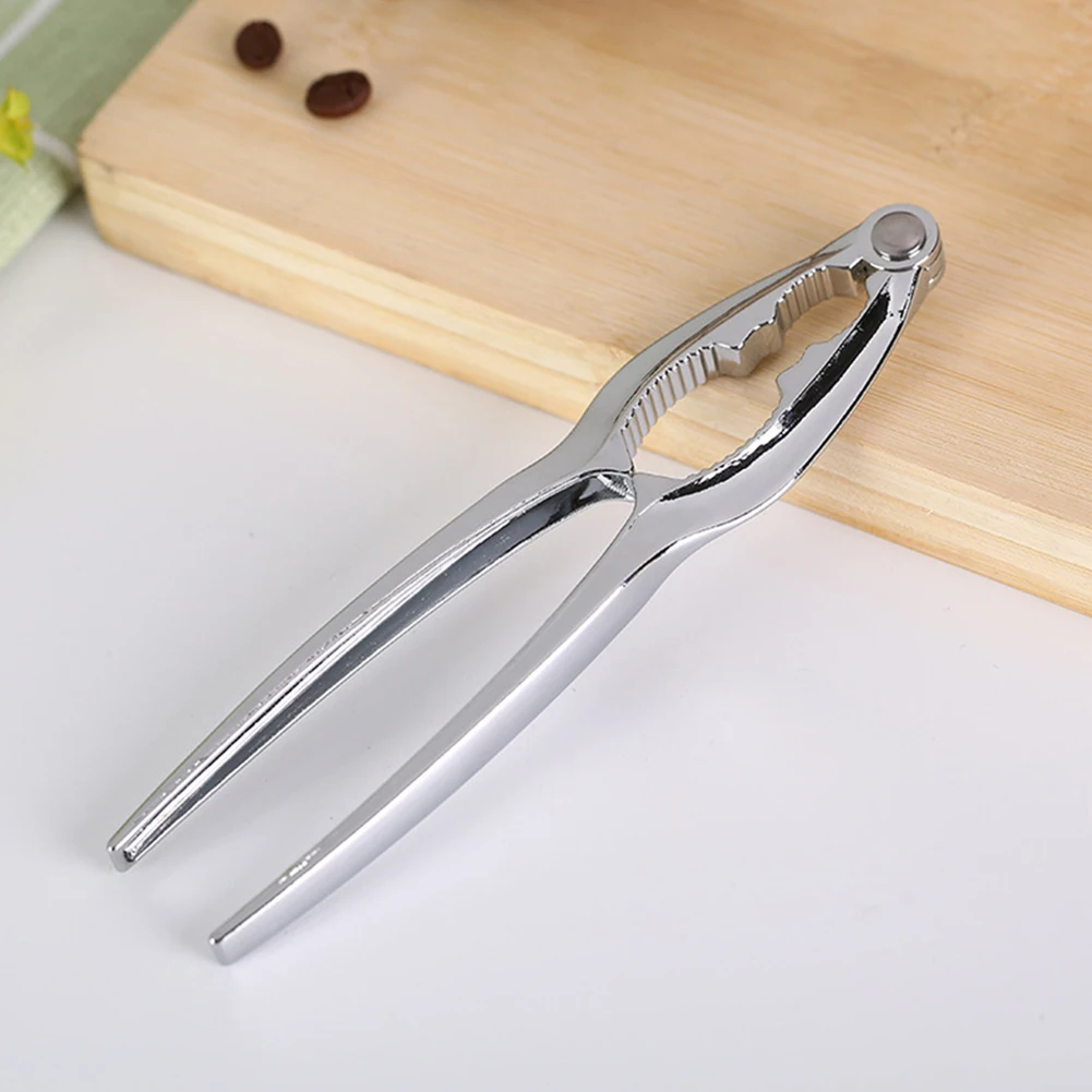 Shell Remover Nut Cracker Silver Walnut Opener Hazelnut Tongs Nut Sheller Opener Portable Zinc Alloy Brand New