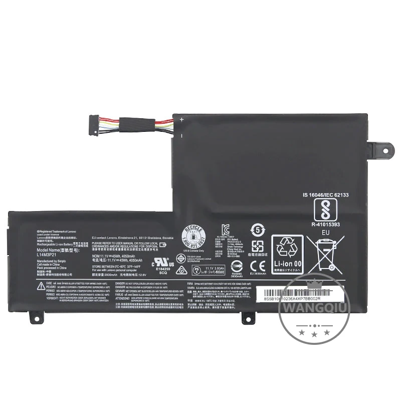 Original laptop battery for Lenovo ideapad Yoga 500-14IBD/500-15IBD/500-14ISK/500-14ACL Type 80NA/80N4/80R5 L14M3P21 L14L3P21