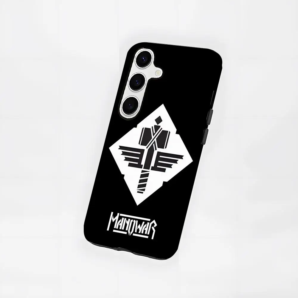 

Manowar Music Phone Case New For Samsung S25 24 FE 23 22 21 Ultra Plus A 56 36 26 16 Glossy Film Hard PC Coque