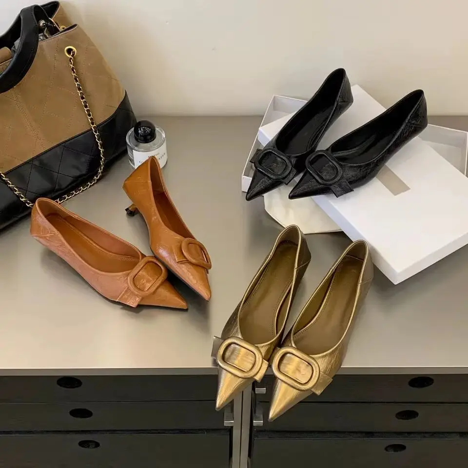 Nuevas Zapatillas Planas de Mujer, de Moda, Punta Redonda, Casuales, Suaves, Tipo Mary Jane, para Exteriores, Zapatos de Vestir Planos, Tipo Ballet