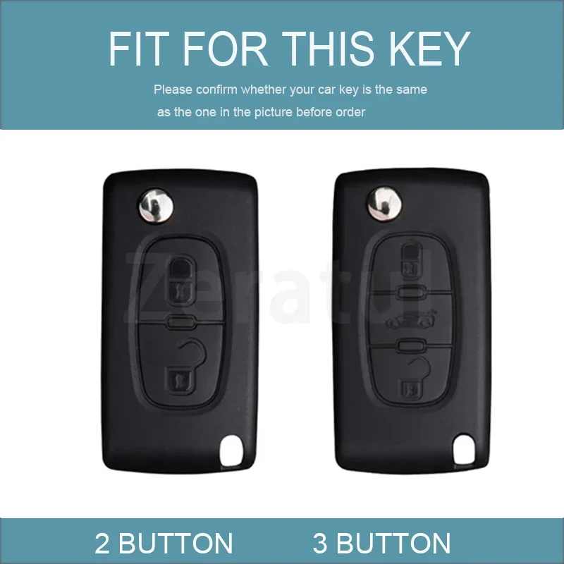 For Citroen C2 C3 C4 C5 C6 Xsara Berlingo TPU Flip Remote Car Key Case Cover For Peugeot 207 307 308 407 607 807 Protector Fob