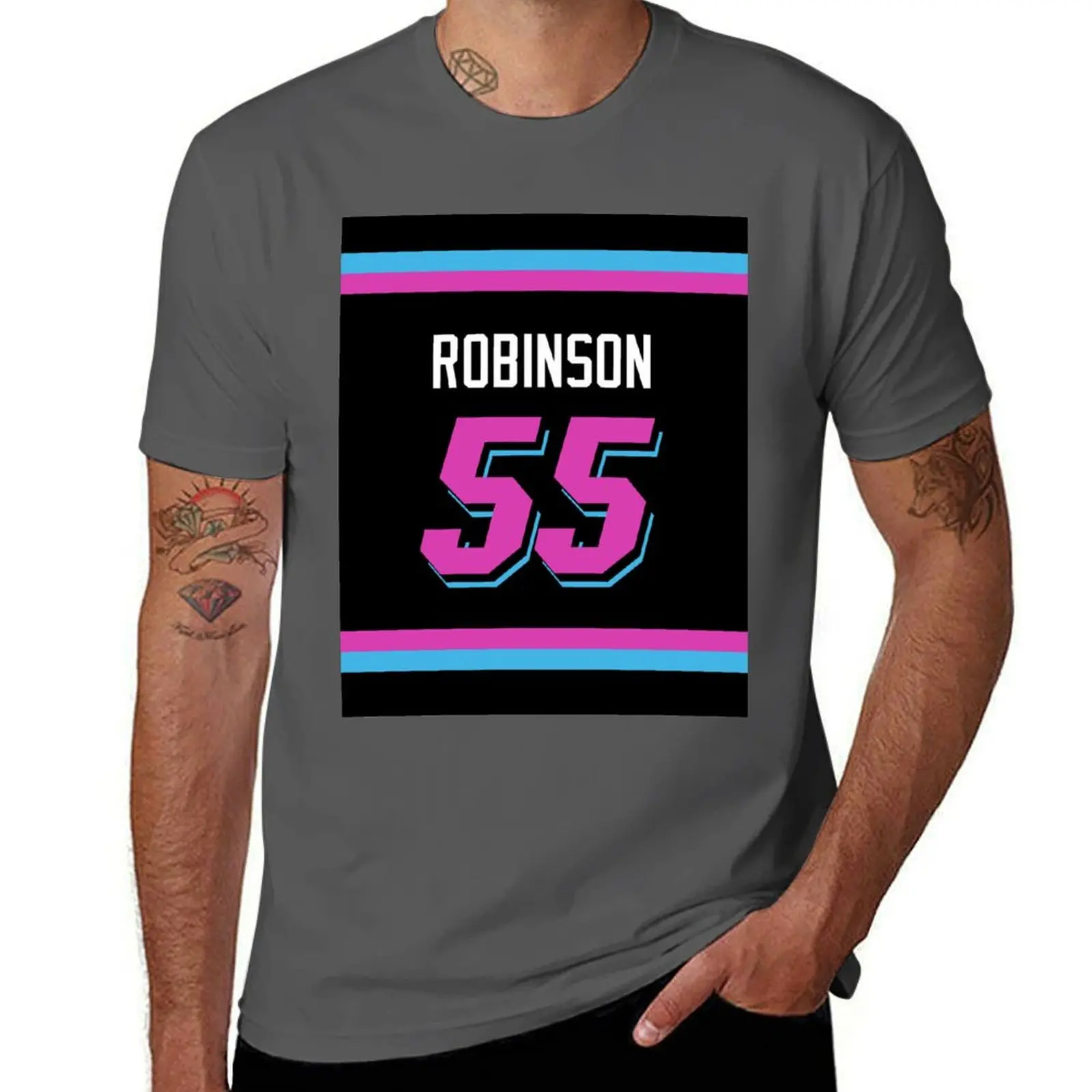 

Duncan Robinson Jersey T-Shirt Plus Size Loose Short Sleeve Top