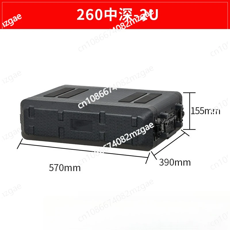 Main Body 390mm Deep Portable Rack 2U3U4U6U PE Cabinet Microphone Receiver Fly Case Amplifier Mic Flightcase Shockproof Box