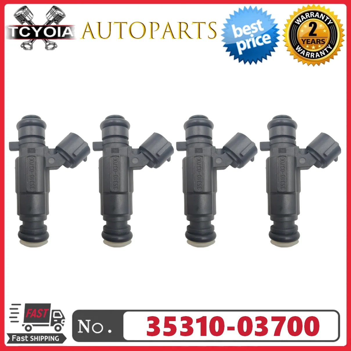 

4Pcs/lot Fuel Injectors Nozzle 35310-03700 For Hyundai Kia 3531003700