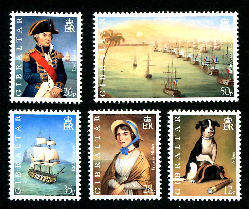 Image of Gibraltar Post Y1998 Scenery Revolution Berühmte Schlacht am Nilen, 1 Set, 5 neue Sammelbriefmarken, Material für Scrapbooking