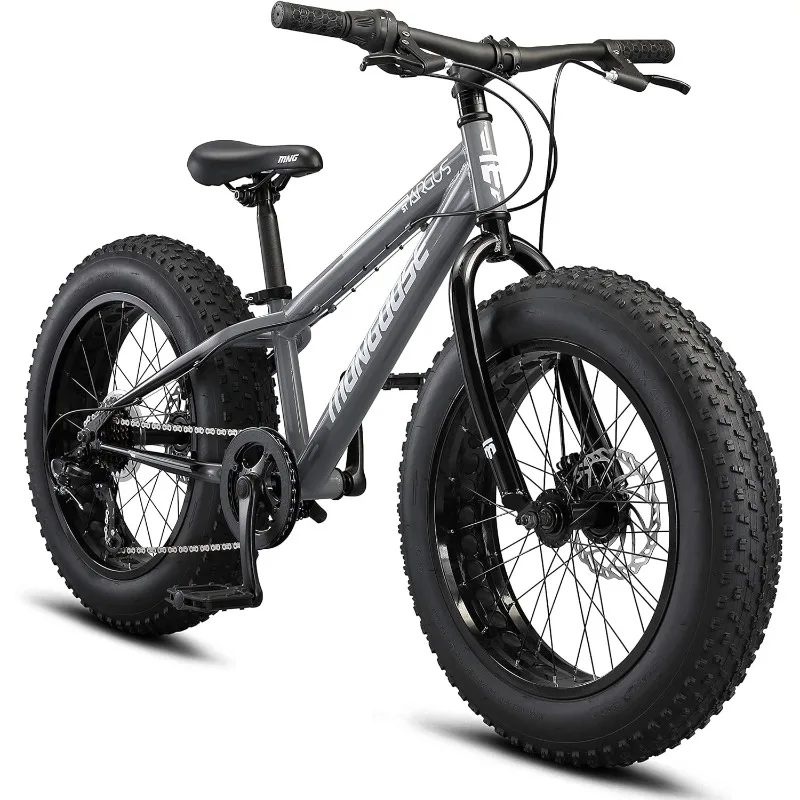 Mongoose Argus ST & Trail Fat Tire Mountain Bike for Adult Youth Men Women, 20 to 26-Inch Wheels, Mechanical Disc Brakes