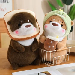 Kawaii Otter Plush Toy Lovely Otter Turn to Dinosaur Rabbit Unicorn Stuffed Doll Soft Cartoon Animal Pillow Birthday Gift