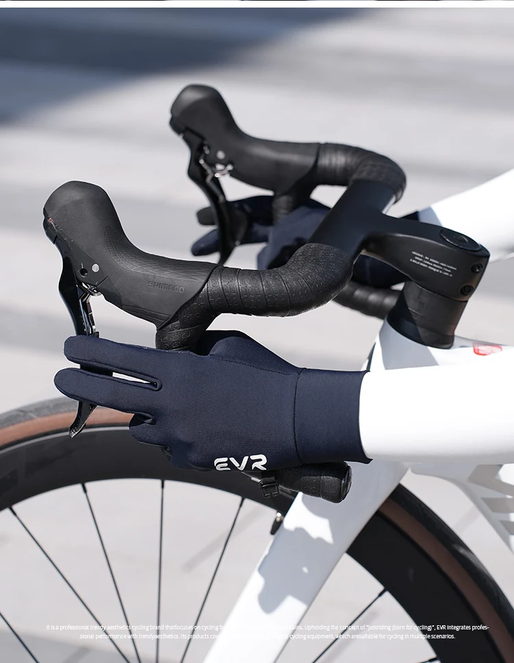 EVR Winter-Fahrradhandschuhe Touchscreen-fähig Thermo-Warm Straßen-Vollfingerhandschuhe Winddicht und Wasserdicht Fahrrad-Zubehör – Detail 16