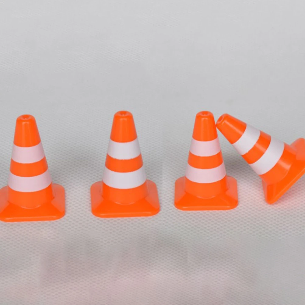 Traffic Cones Mini Toy Signs Road Cone Sign Construction Kids Toys Miniature Orange Roadblock Training Barricade Safety Parking