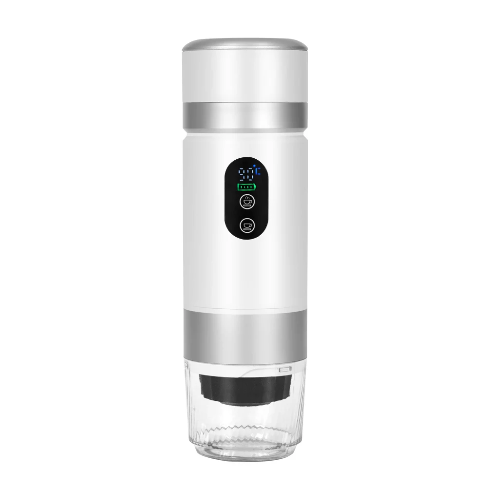 Portable Self-Heating Espresso Coffee Maker LED Screen Mini Hot Cold Brew Machine Battery-Powered for Home Office Use for Travel