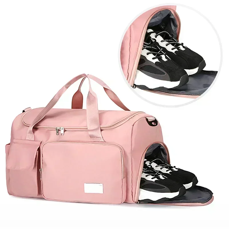 Carry-on travel bag, multi-pocket large-capacity gym bag, weekend overnight bag, sports and gym bag with shoe compartment