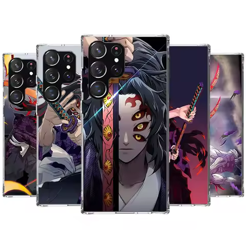 Demon Slayer Kokushibo Phone Case For Samsung Galaxy S25 S24 S23 Plus S22 Ultra S21 S20 FE S10 + S25U Transparent Shell Coque S2