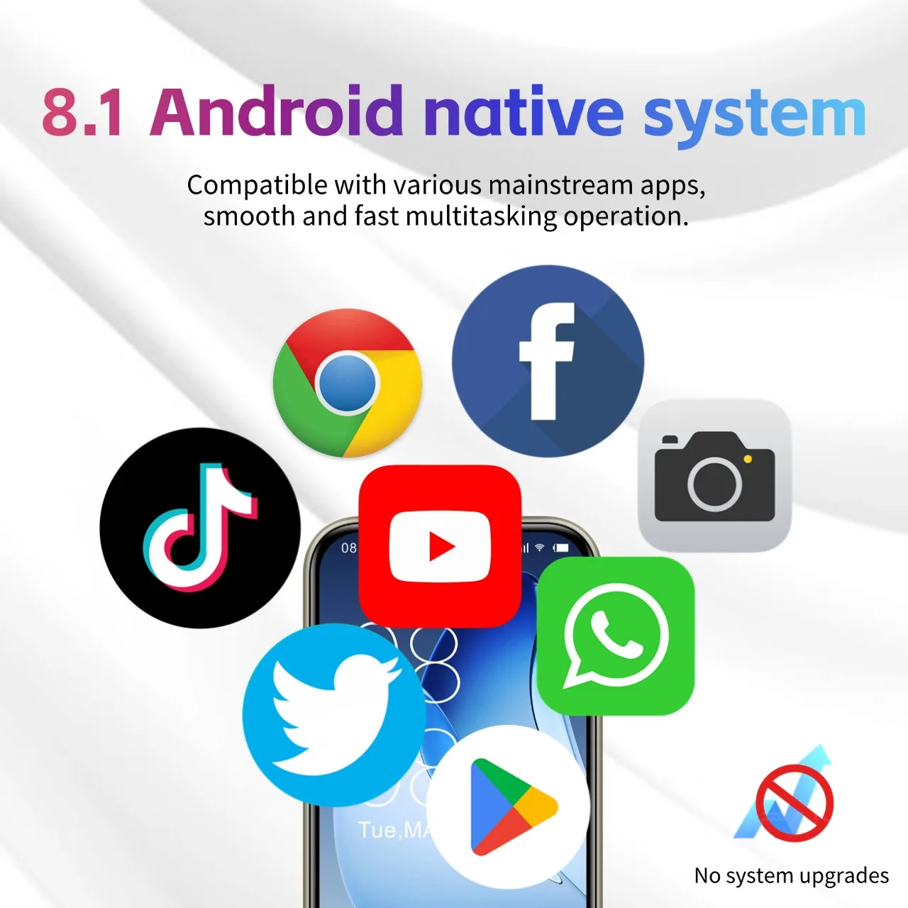 Mini Smart Phone Android 8.1 3.75" Screen 1GB+16GB WiFi Hotspot Dual SIM Two Camera Low Price Mini Smart Phone for Kids