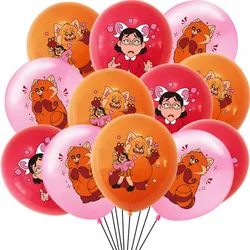 Globos de látex rojos de Disney, suministros de dibujos animados para fiesta de cumpleaños, decoraciones para Baby Shower, 12 piezas, 12 pulgadas