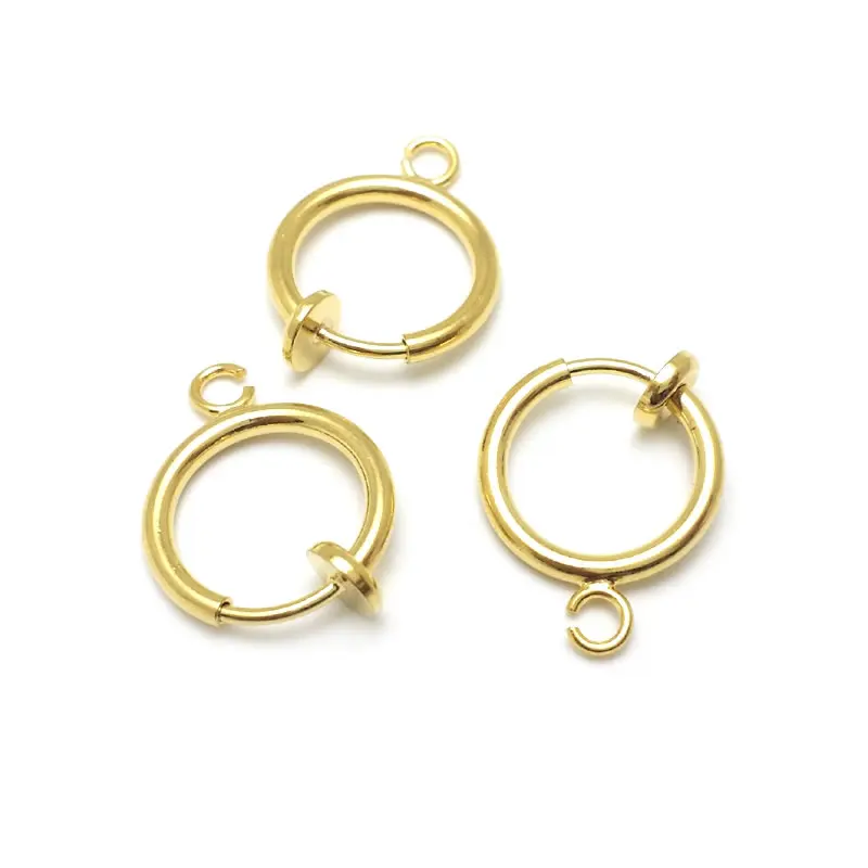 Round Circle Earrings Clip Earring Loop for No Earrings Hole Women High Quality Diy Accessories Rosediy Official Store