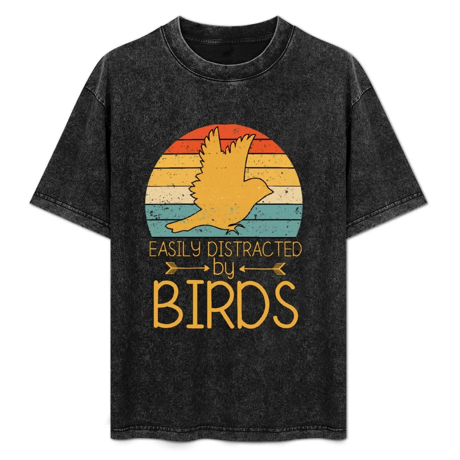 

Easily Distracted by Birds T-Shirt Casual Streetwear Short Sleeve Tee
