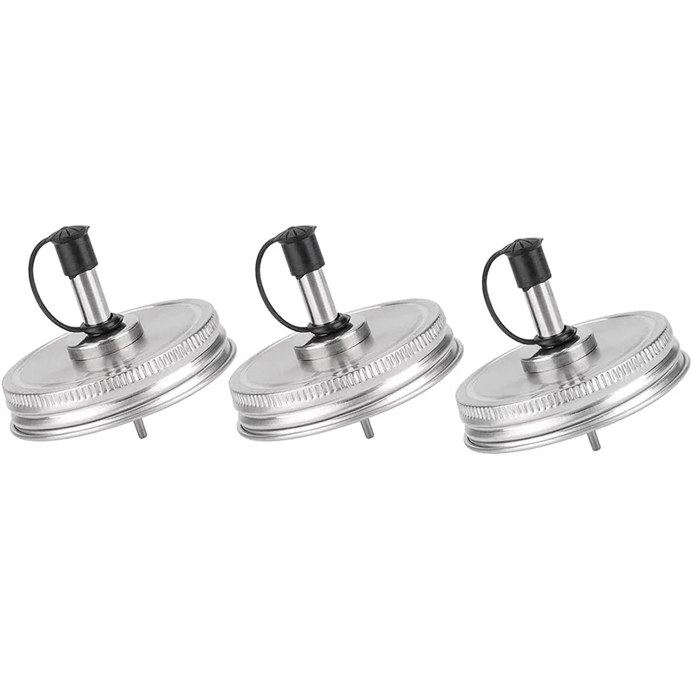 3 Pcs Carafe with Lid Mason Jar Lids Oil Pourer for Spout Caps Dispenser