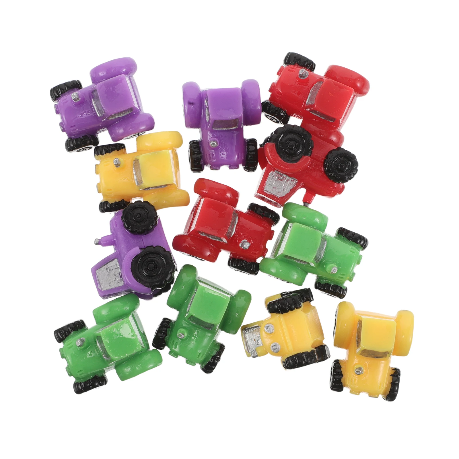 

12pcs Mini Tractor Micro Landscape Farm Scene Dollhouse Micro Landscape Tractors Decorations For Fairy Garden Miniature Displays