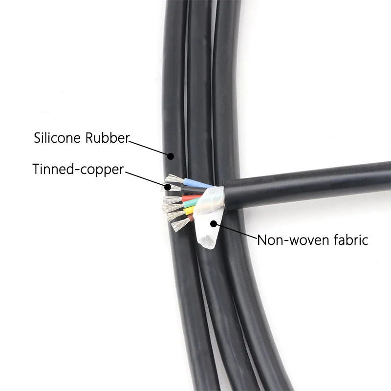 1~10M  sq 0.3 0.5 0.75 1 1.5 2.5 4 6mm Soft Silicone Rubber Cable Flexible Multi-Core Insulated Copper High Temperature Wire