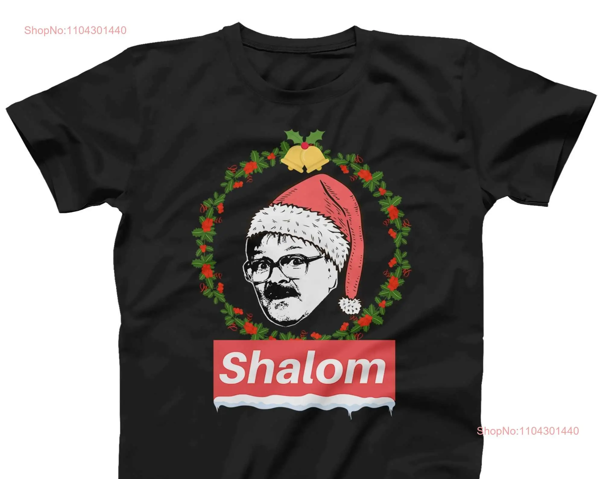 Shalom Funny Christmas T shirt Top for Kids Xmas gift him her Plus size available long or short sleeves