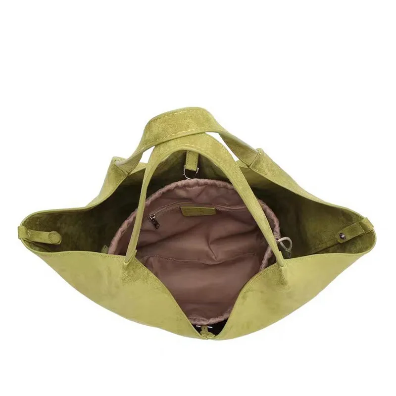 Tas Selempang Bowling Musim Gugur Musim Dingin Serbaguna Untuk Wanita, Model Kotak Horizontal Kulit Sapi Vintage, Tas Tangan Mewah Kapasitas Besar
