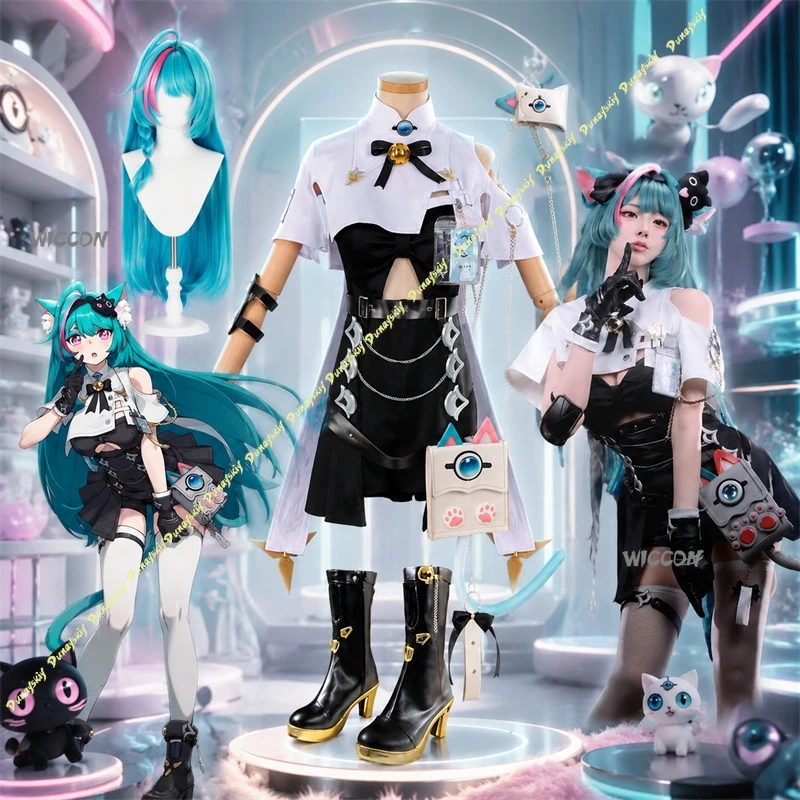 

Neverness To Everness Costume Mint Cosplay Costume High Quality Halloween Play Role Clothes Set With Clothes,Wig,Shoes