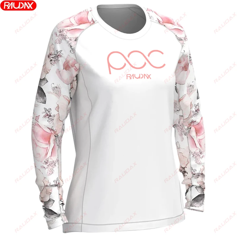 RAUDAX POC New Autumn Women\'s Cycling Shirt Breathable Cycling Long Sleeve MTB Bicycle Downhill Jersey Spring Cycling Sweatshirt