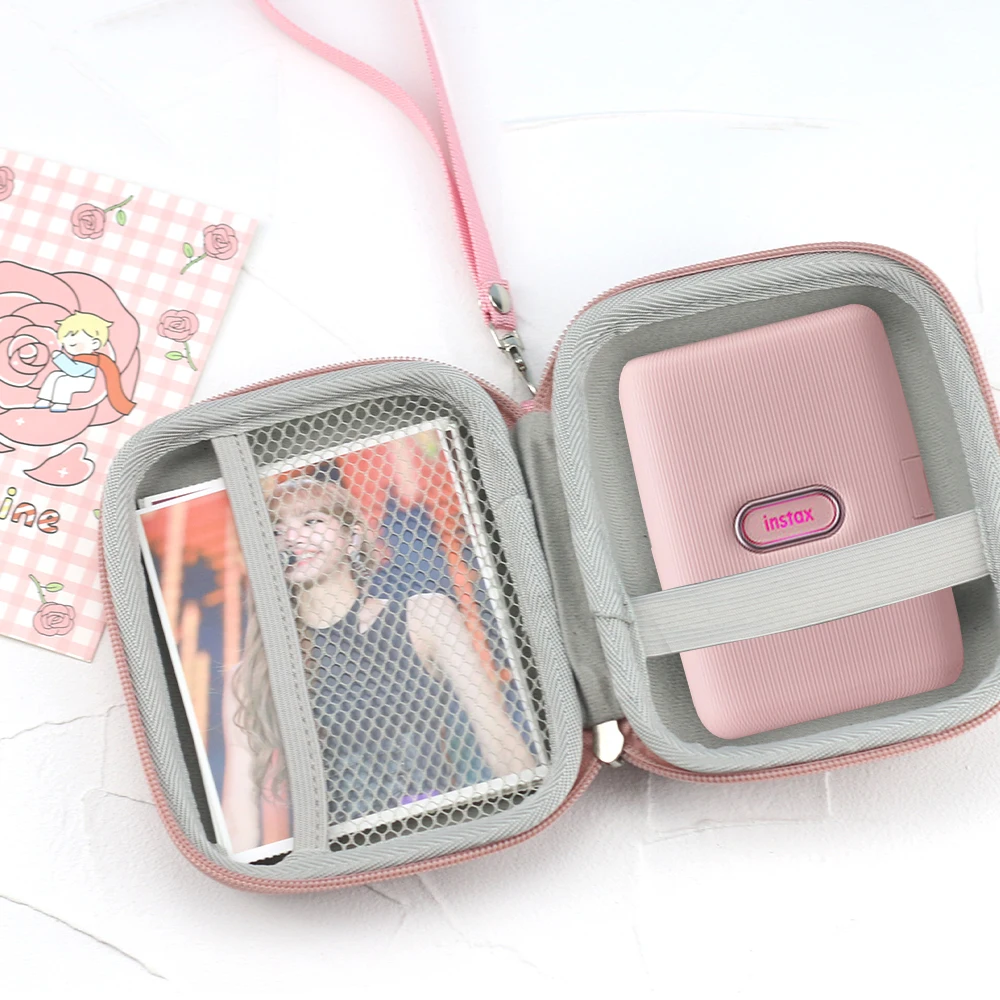 Shockproof Case Bag For Fujifilm Instax Mini Link 2/1/Liplay /Mini EVO/ SP-2 Printer Mesh Pocket fit Instax Film & Accessories