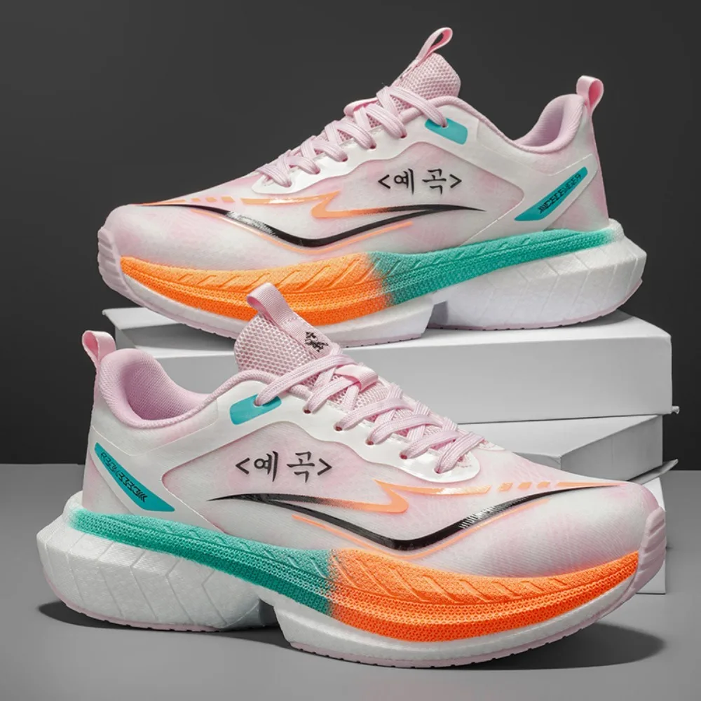 

Couple's Breathable Mesh Running Shoes Lightweight Non-slip Sports Sneakers Multicolor