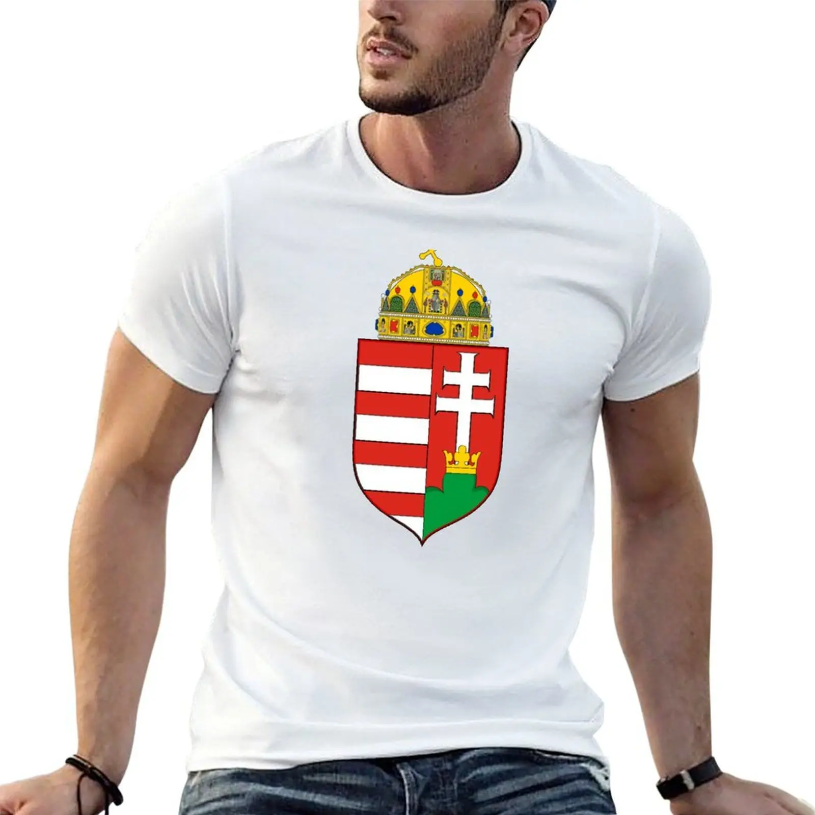 Medieval Coat of Arms of Hungary T-Shirt fashion shirts vintage anime shirt mens funny t shirts