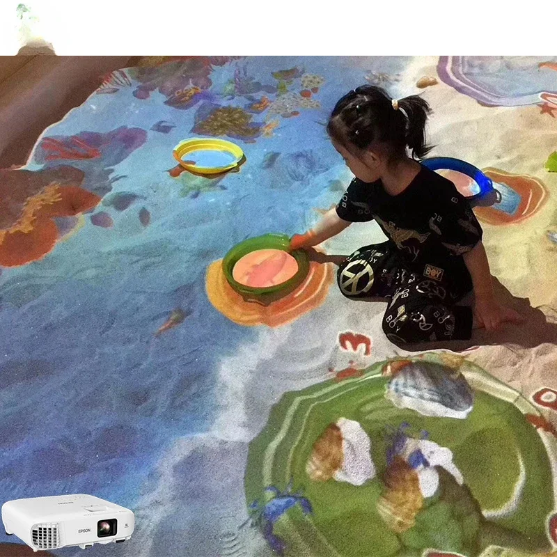 YYHC-3D interactive projection system and marine beach interactive projection children's game